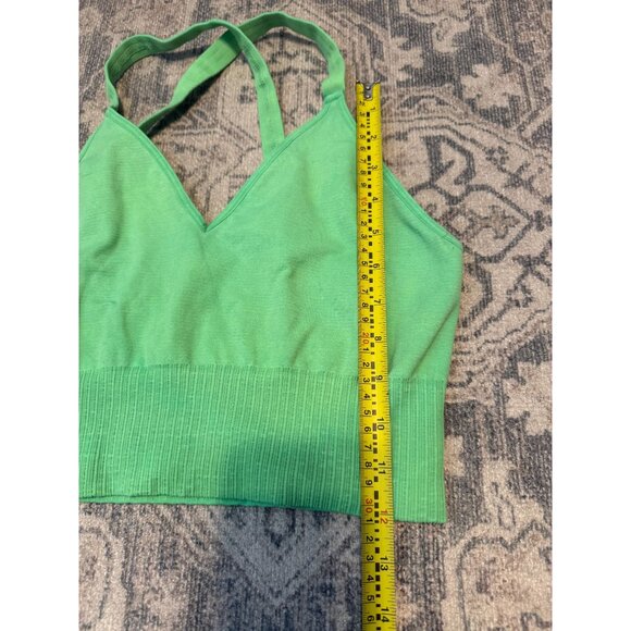 Free People FP Movement Sports Bra XL Green Cross Back Athletic Performance - Picture 4 of 5